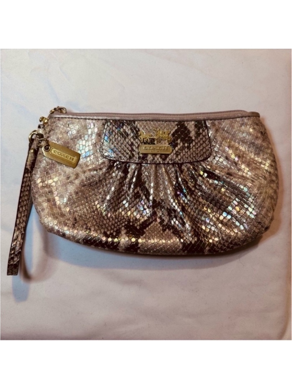 Coach | Purse | Python Metallic Wristlet